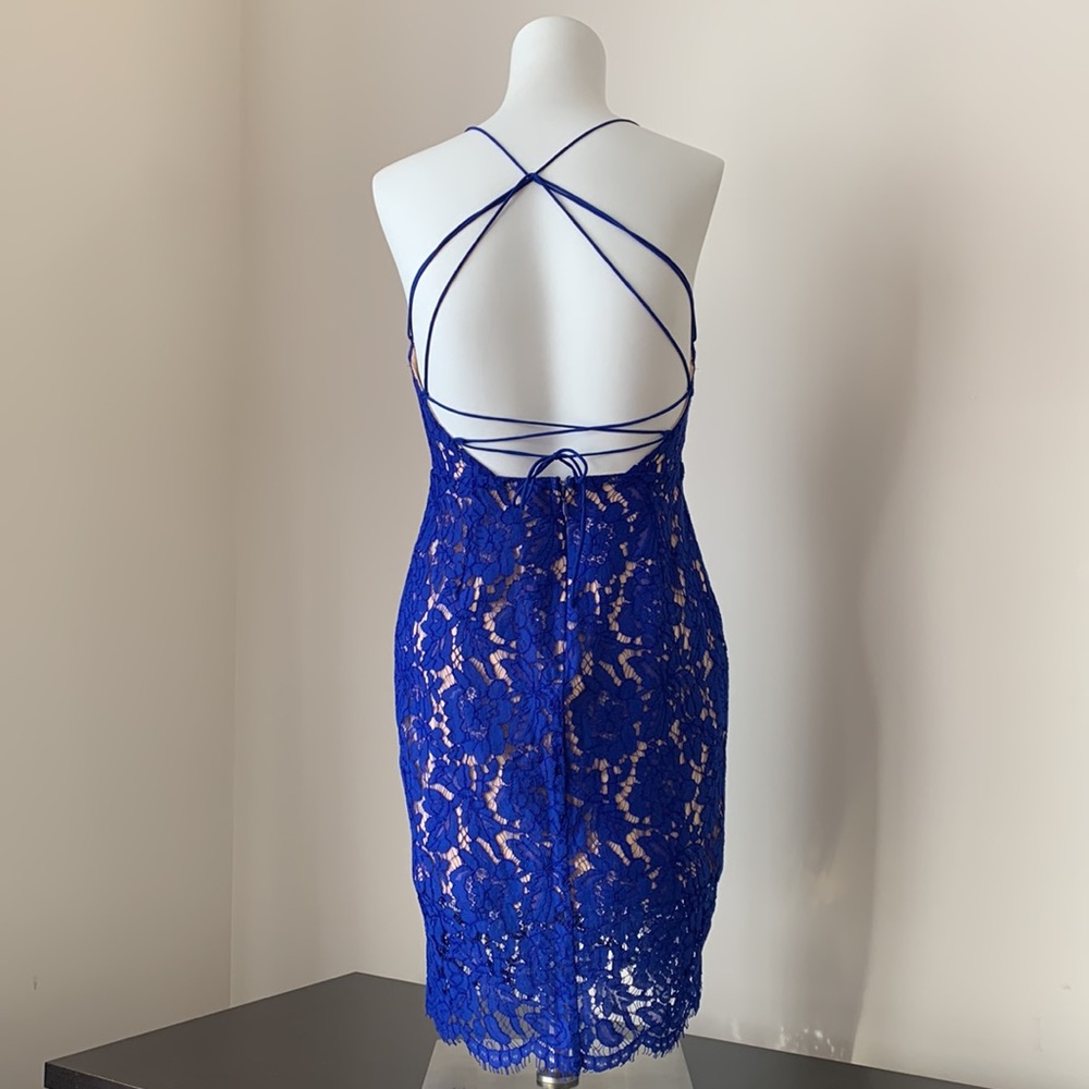 Lush ⎮ Royal blue lace dress